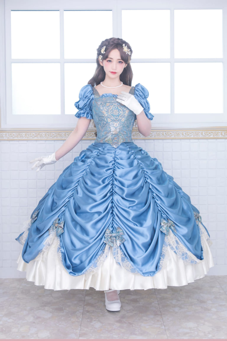 芸術品作品級 素敵可愛いお姫様ドレスのようなロングスカート スカート 