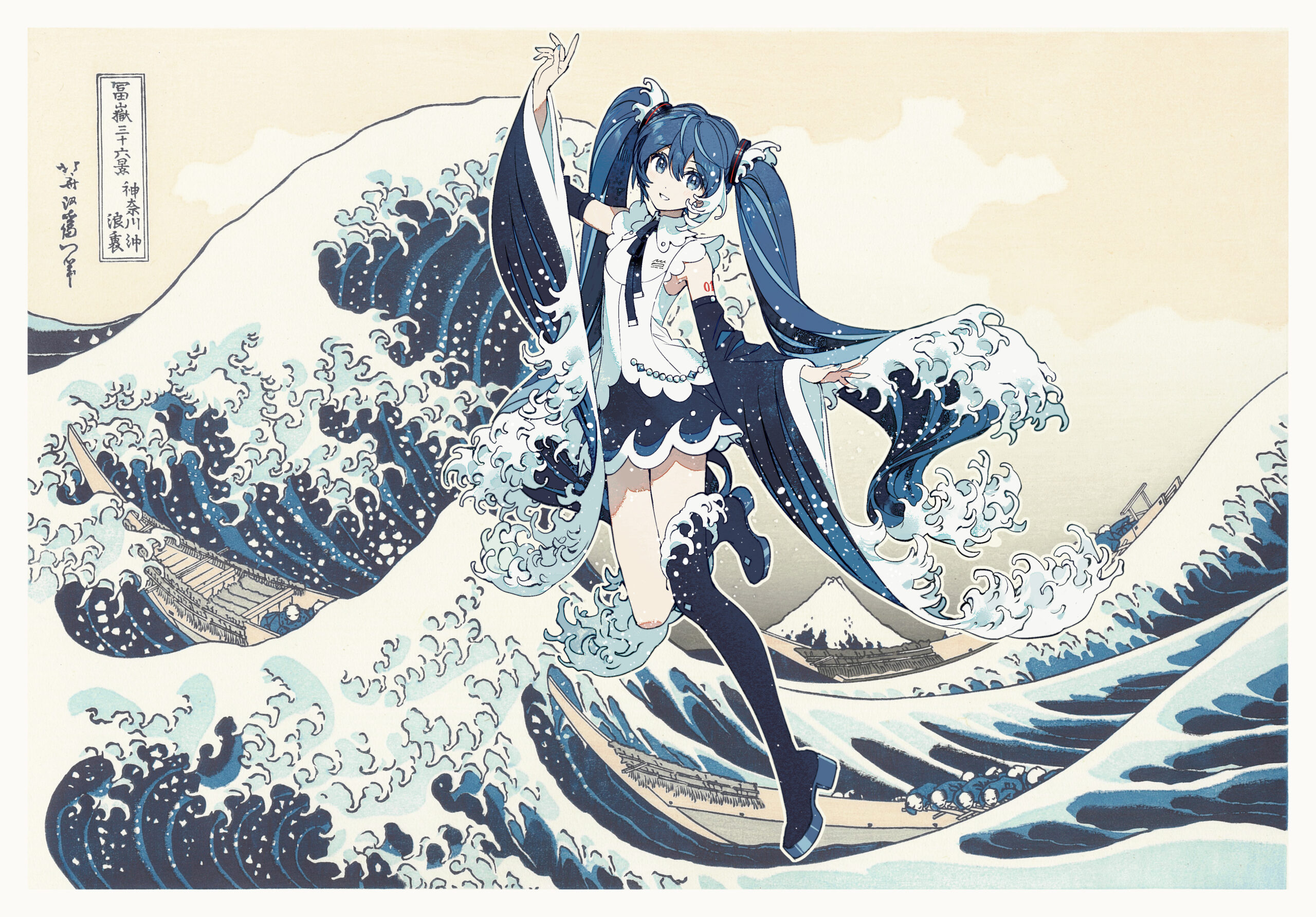 初音ミク　rella 初音ミク×葛飾北斎、新プロジェクト始動！Rella描き下ろしイラスト解禁